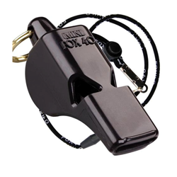 Fox 40 Mini Whistle w/ Breakaway Lanyard, Black