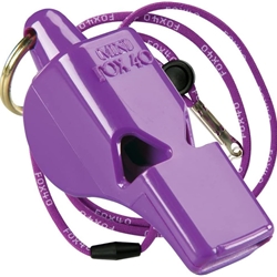 Fox 40 Mini Whistle w/ Breakaway Lanyard, Purple