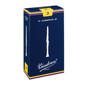 Vandoren Bb Clarinet Reeds #2.5, Box of 10