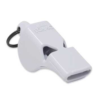 Fox 40 Mini Whistle w/ Breakaway Lanyard, White