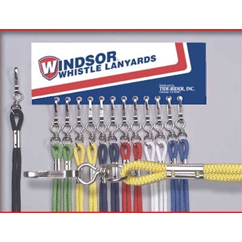 Windsor Braided Nylon Lanyard, Navy Blue